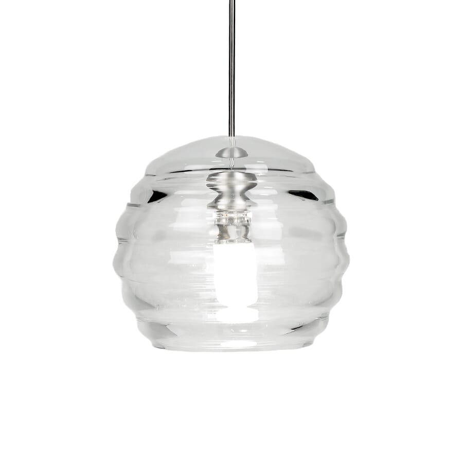 WAC Lighting 120V Clarity 1-Light LED Pendant with Canopy in Brushed Nickel