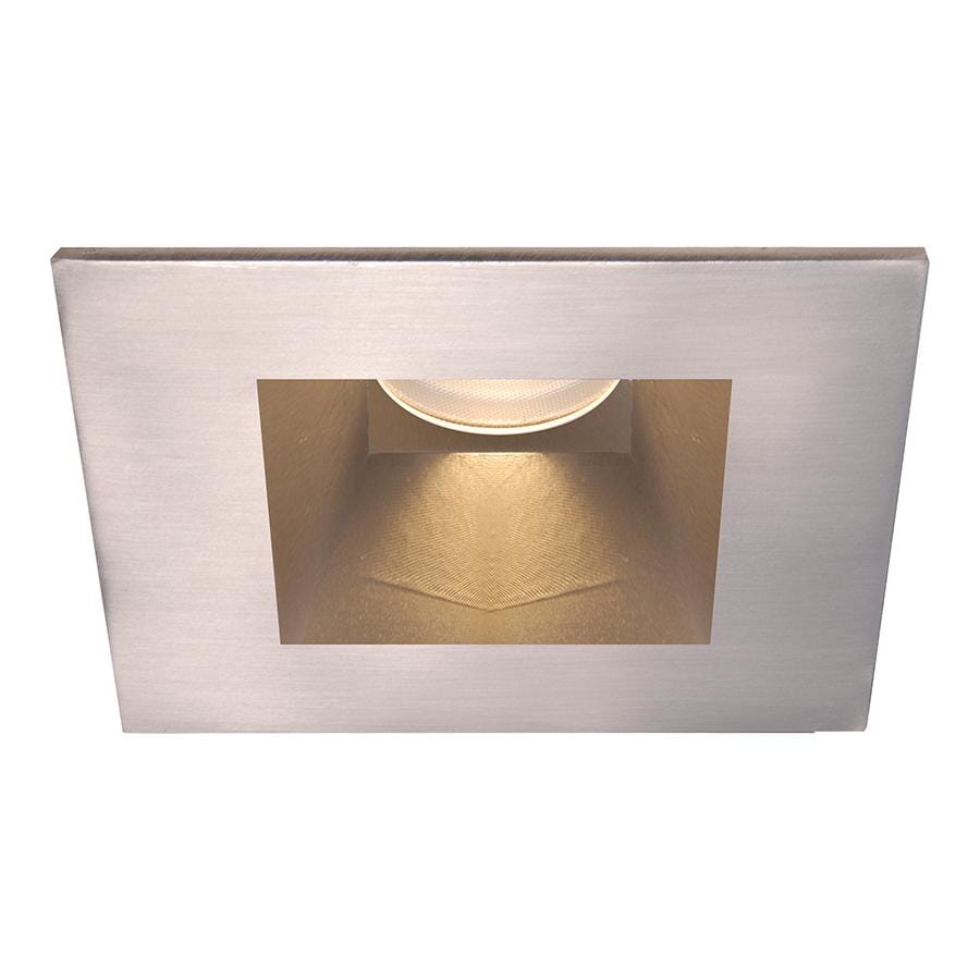 WAC Lighting Tesla 1-Light 3.5in LED Square Shower Trim with Light Engine in Brushed Nickel