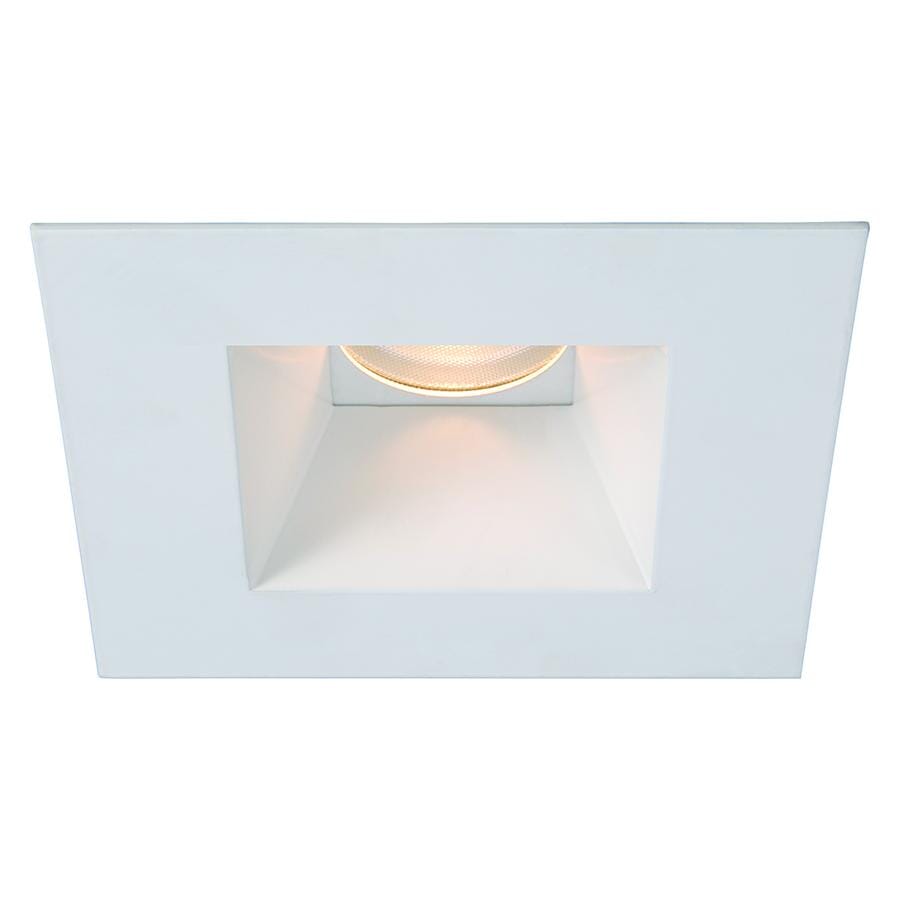 WAC Lighting Tesla 1-Light 3.5in LED Square Shower Trim with Light Engine in White