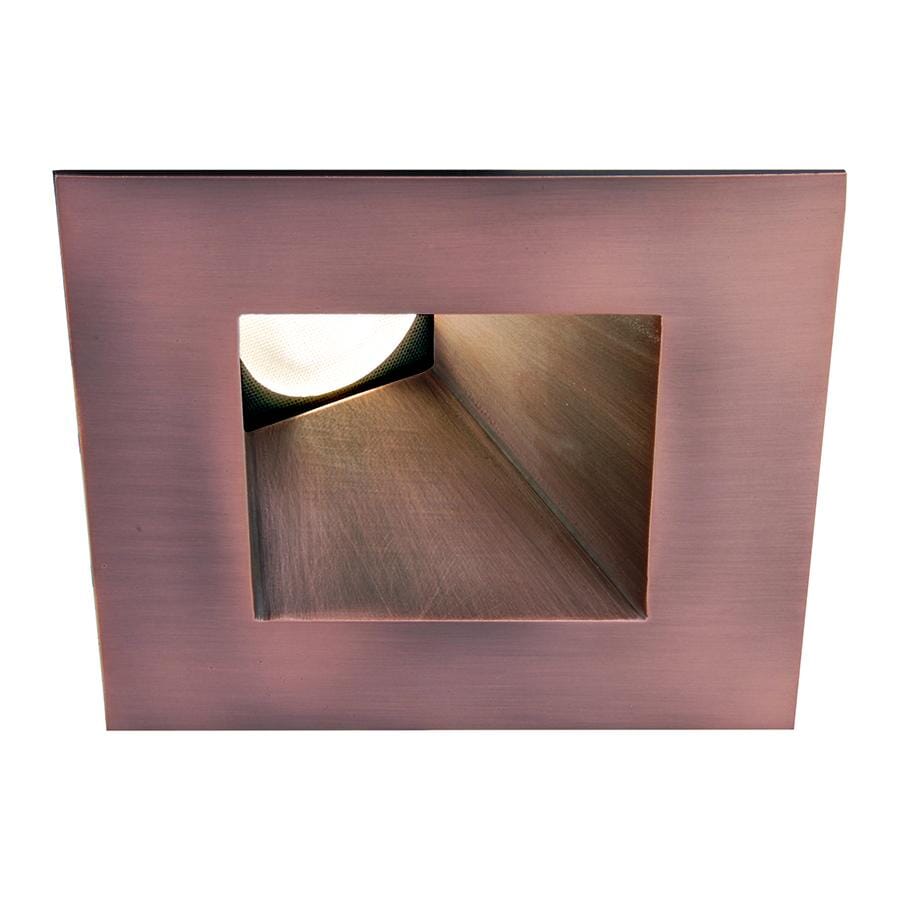 WAC Lighting Tesla 1-Light 3.5in LED Square 30-45 Degree Adjustable Trim with Light Engine in Copper Bronze