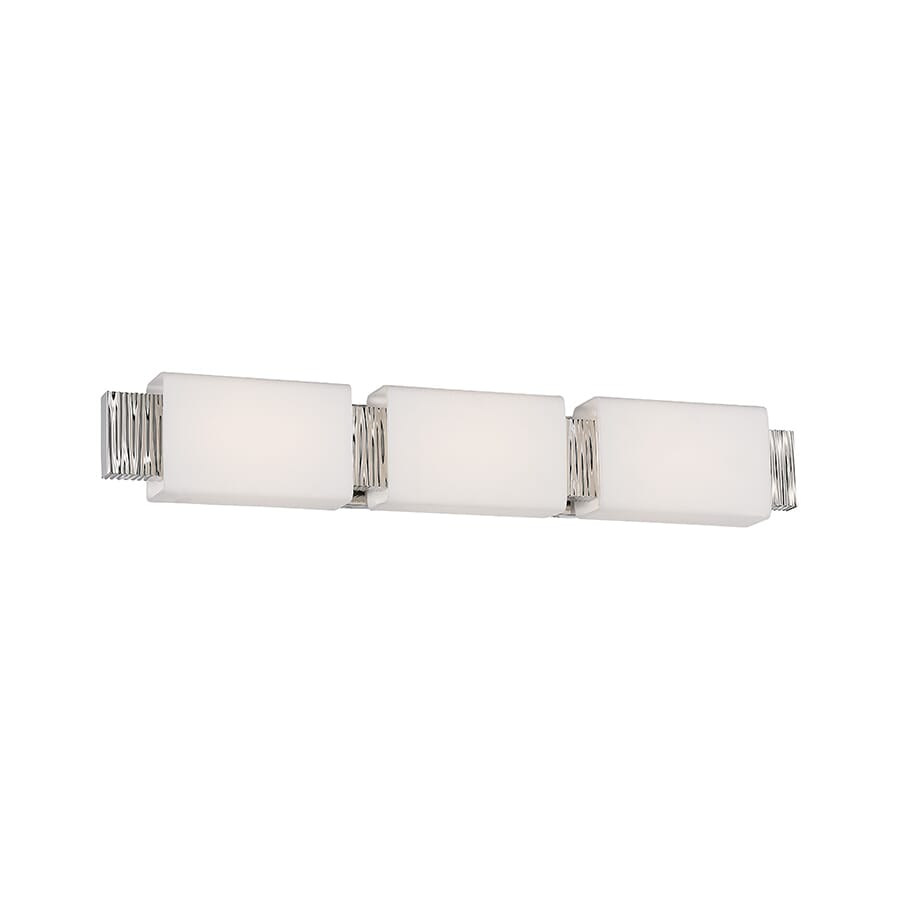 Modern Forms Aegean 3-Light Bathroom Vanity Light in Polished Nickel