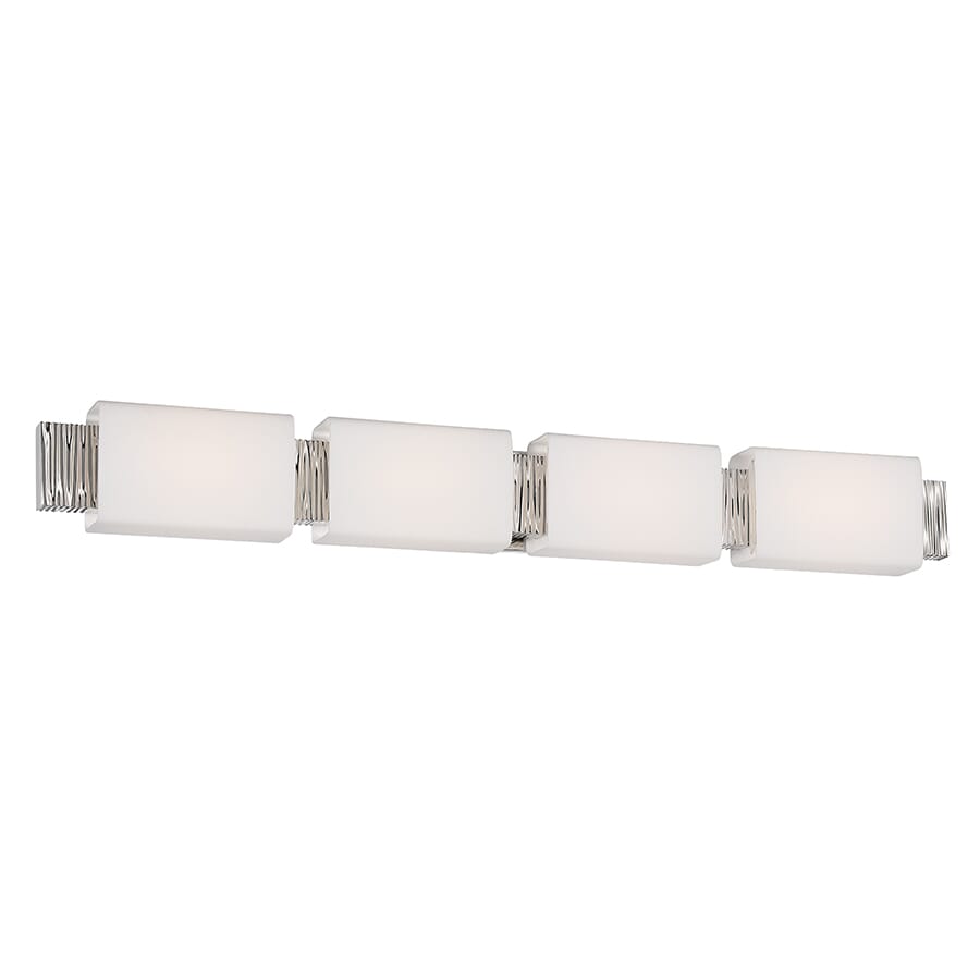 Modern Forms Aegean 4-Light Bathroom Vanity Light in Polished Nickel