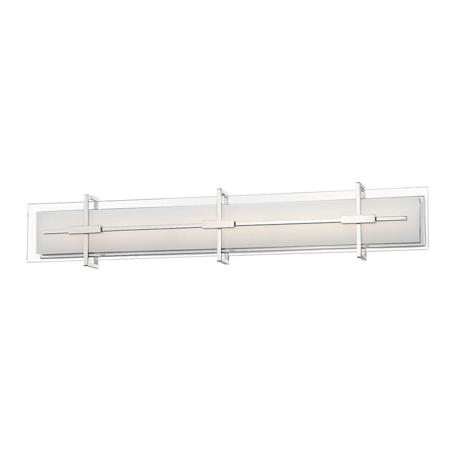 Modern Forms Seismic  Bathroom Vanity Light in Stainless Steel