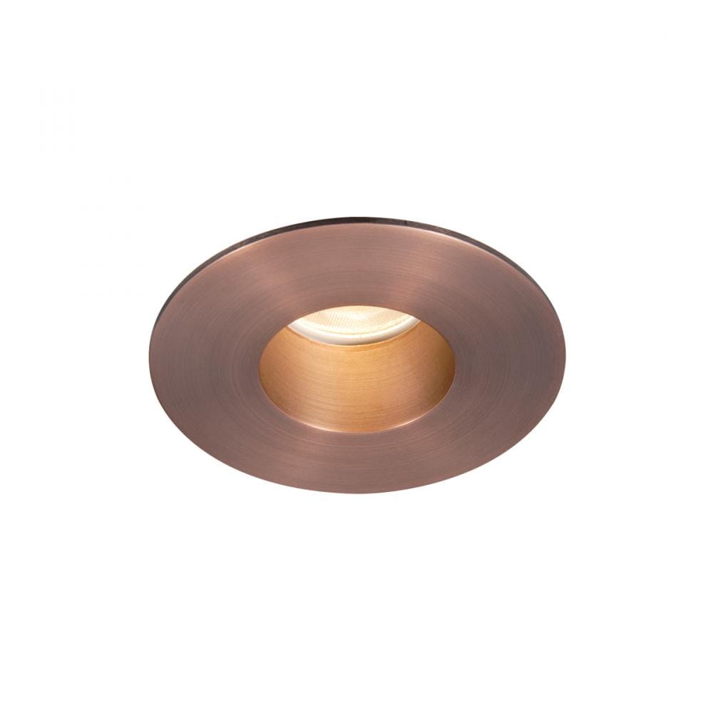 WAC Lighting Tesla PRO 1-Light 2in LED Round Shower Trim with Light Engine in Copper Bronze