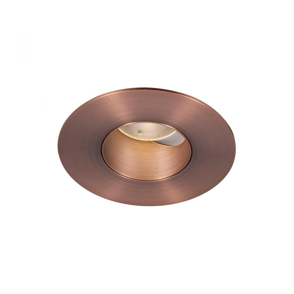 WAC Lighting Tesla PRO 1-Light 2in LED Round 0-30 Degree Adjustable Trim with Light Engine in Copper Bronze