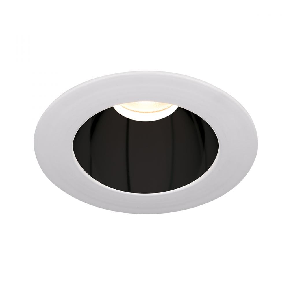 WAC Lighting Tesla PRO 1-Light 3.5in LED Round Open Reflector Trim with Light Engine in Black White