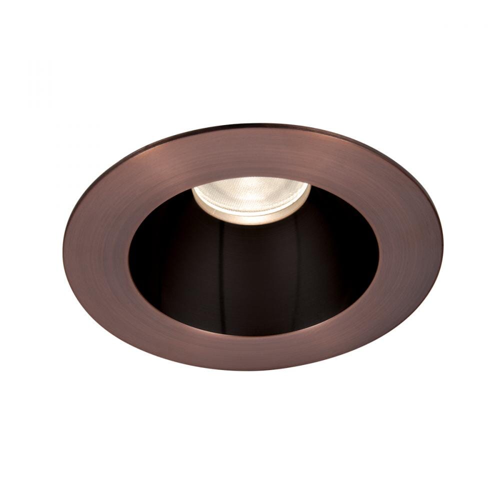 WAC Lighting Tesla PRO 1-Light 3.5in LED Round Open Reflector Trim with Light Engine in Black Copper Bronze