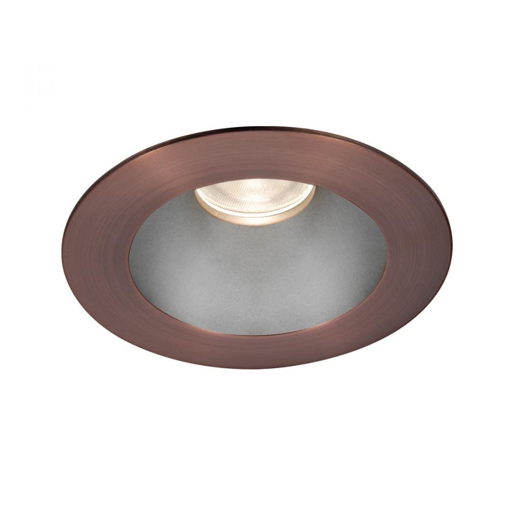 WAC Lighting Tesla PRO 1-Light 3.5in LED Round Open Reflector Trim with Light Engine in Haze Brushed Nickel