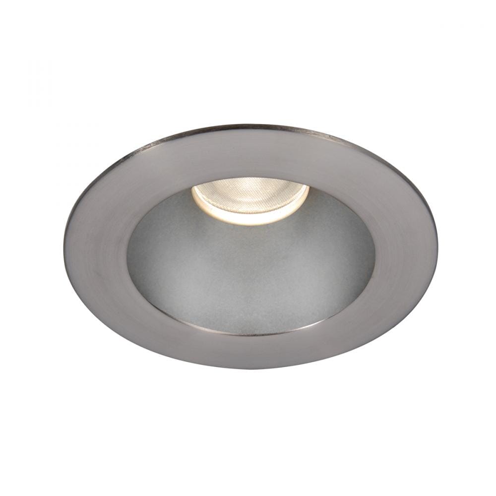 WAC Lighting Tesla PRO 1-Light 3.5in LED Round Open Reflector Trim with Light Engine in Haze Brushed Nickel