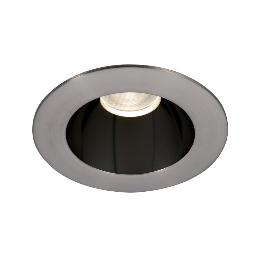 WAC Lighting Tesla PRO 1-Light 3.5in LED Round Open Reflector Trim with Light Engine in Black Brushed Nickel