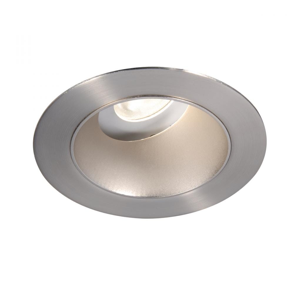 WAC Lighting Tesla PRO 1-Light 3.5in LED Round 0-30 Degree Adjustable Trim with Light Engine in Black Brushed Nickel