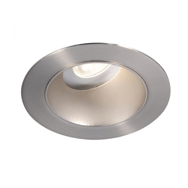 WAC Lighting Tesla PRO 1-Light 3.5in LED Round 0-30 Degree Adjustable Trim with Light Engine in Brushed Nickel