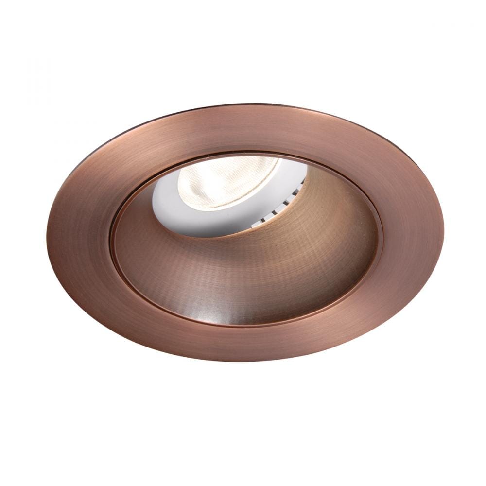 WAC Lighting Tesla PRO 1-Light 3.5in LED Round 0-30 Degree Adjustable Trim with Light Engine in Brushed Nickel