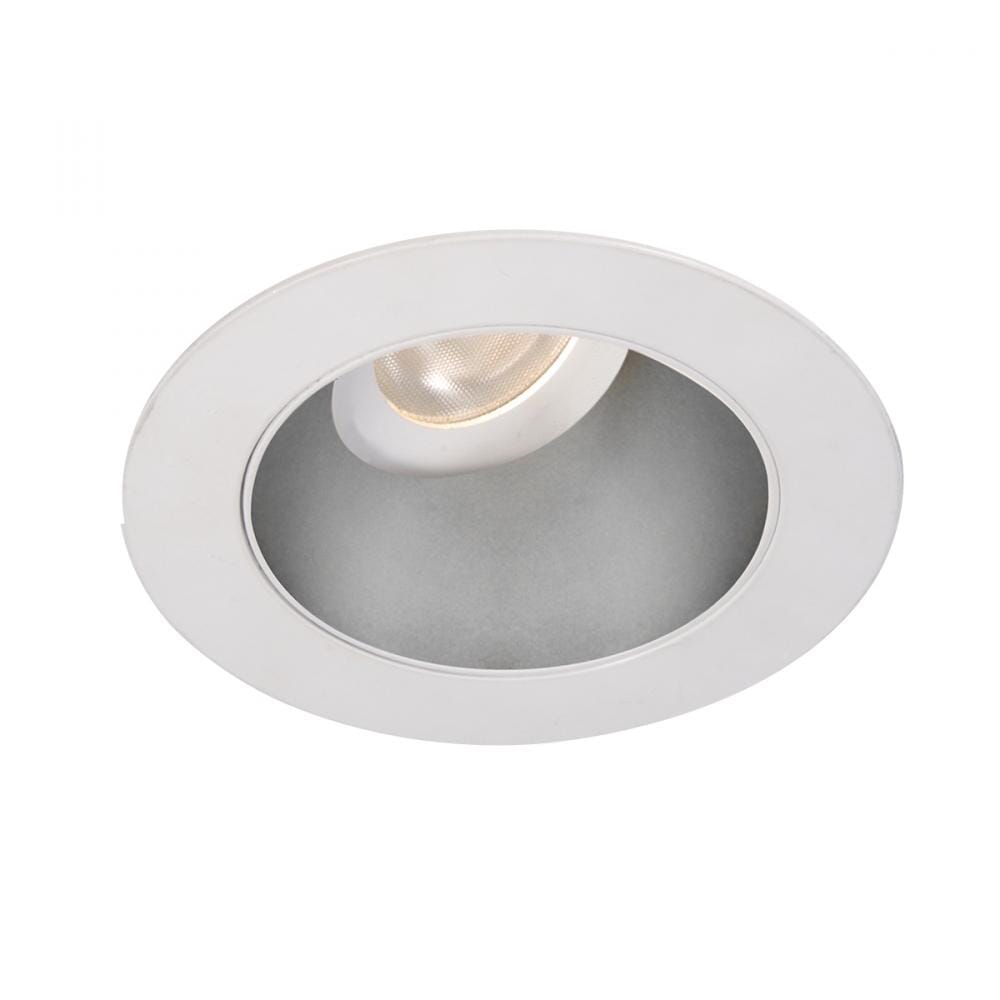 WAC Lighting Tesla PRO 1-Light 3.5in LED Round 0-30 Degree Adjustable Trim with Light Engine in Haze White