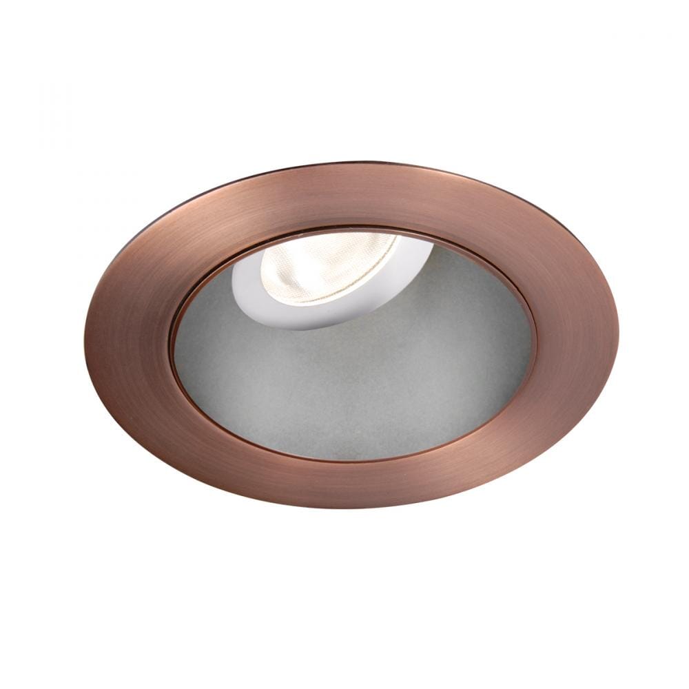 WAC Lighting Tesla PRO 1-Light 3.5in LED Round 0-30 Degree Adjustable Trim with Light Engine in Haze Copper Bronze