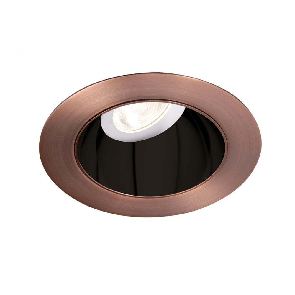 WAC Lighting Tesla PRO 1-Light 3.5in LED Round 0-30 Degree Adjustable Trim with Light Engine in Black Copper Bronze