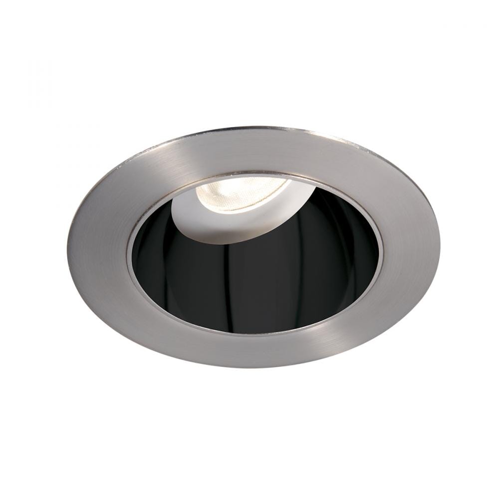 WAC Lighting Tesla PRO 1-Light 3.5in LED Round 0-30 Degree Adjustable Trim with Light Engine in Black Brushed Nickel