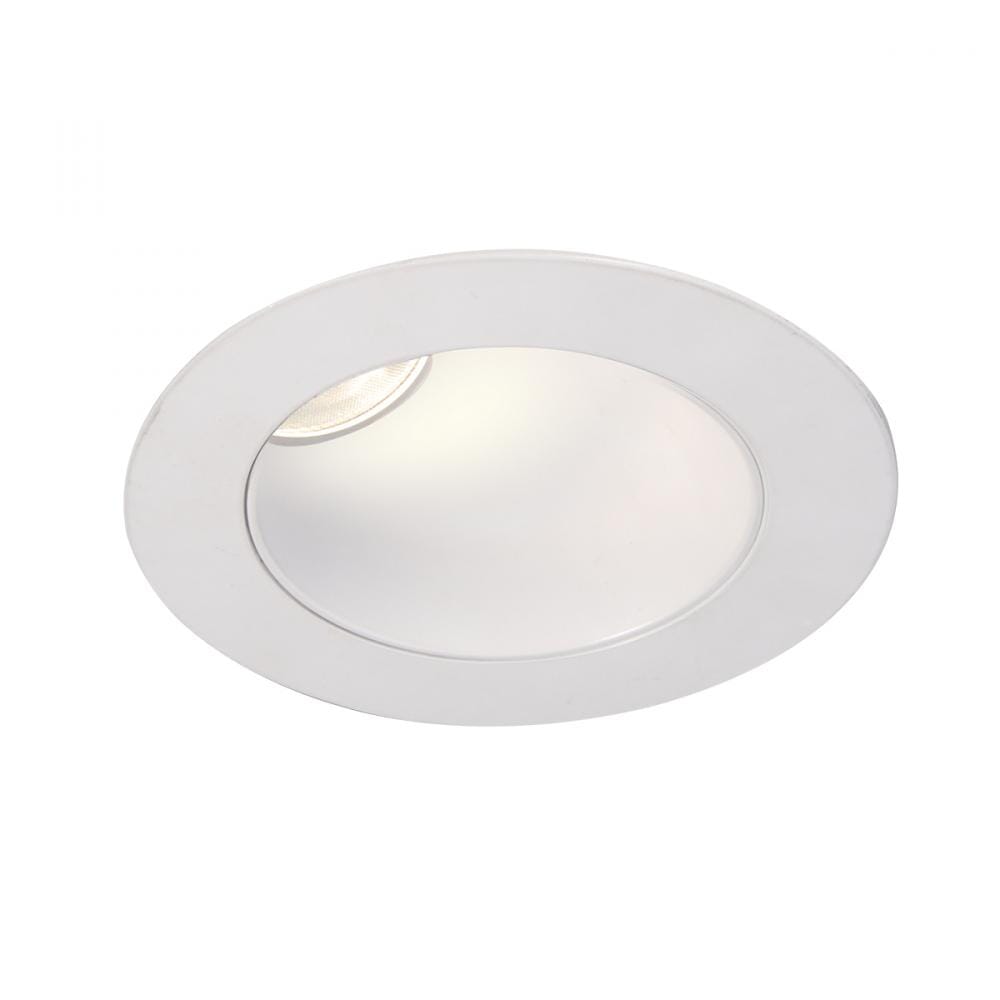 WAC Lighting Tesla PRO 1-Light 3.5in LED Round 30-45 Degree Adjustable Trim with Light Engine in White