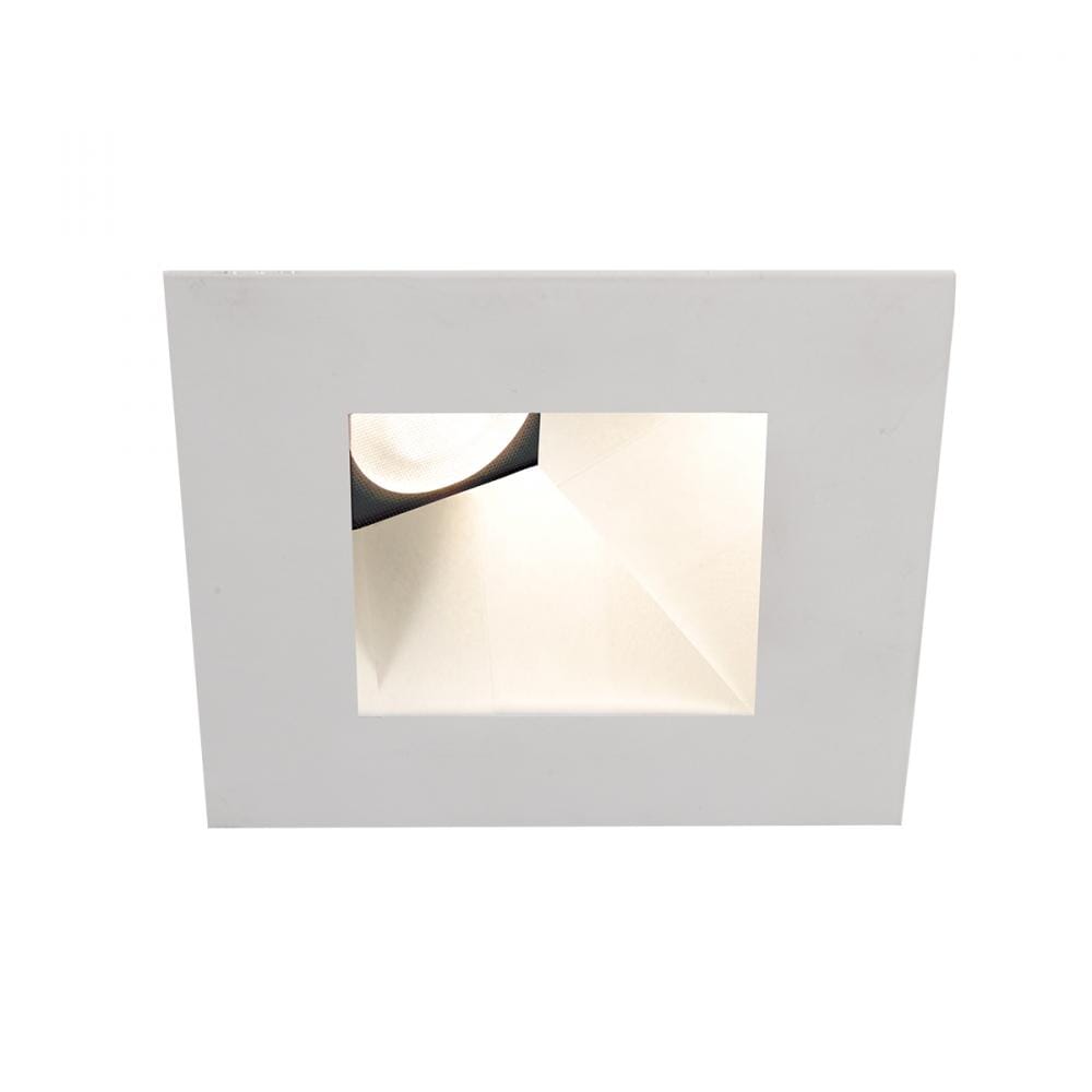 WAC Lighting Tesla PRO 1-Light 3.5in LED Square 0-30 Degree Adjustable Trim with Light Engine in White