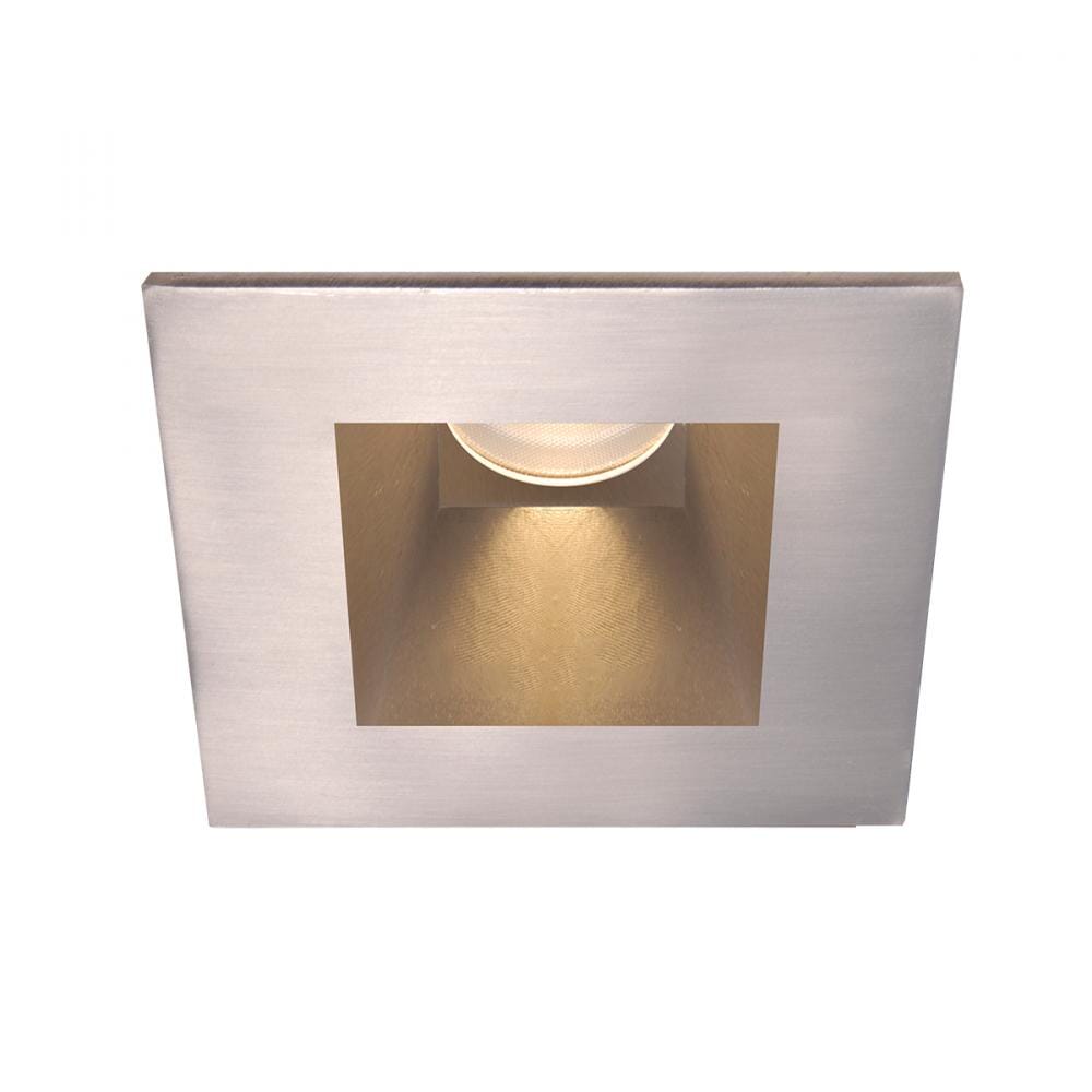 WAC Lighting Tesla PRO 1-Light 3.5in LED Square Open Reflector Trim with Light Engine in Brushed Nickel