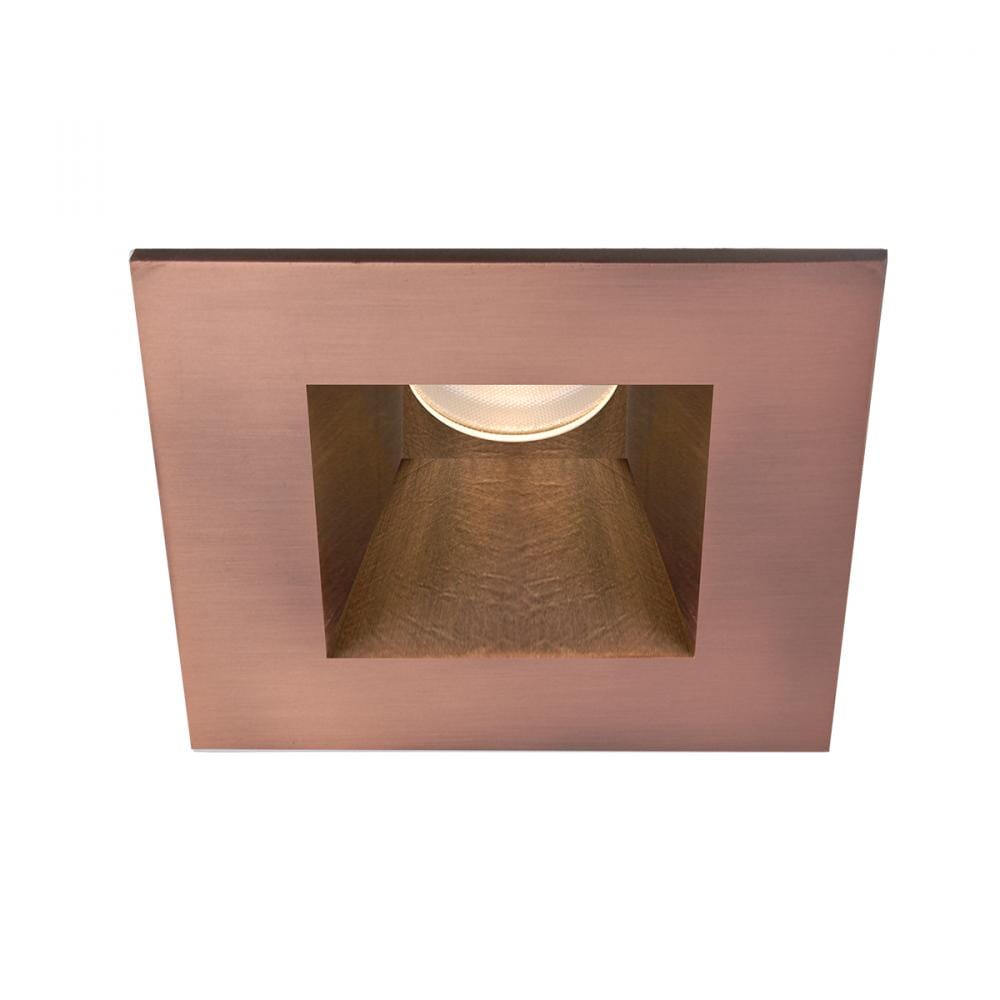 WAC Lighting Tesla PRO 1-Light 3.5in LED Square Open Reflector Trim with Light Engine in Copper Bronze