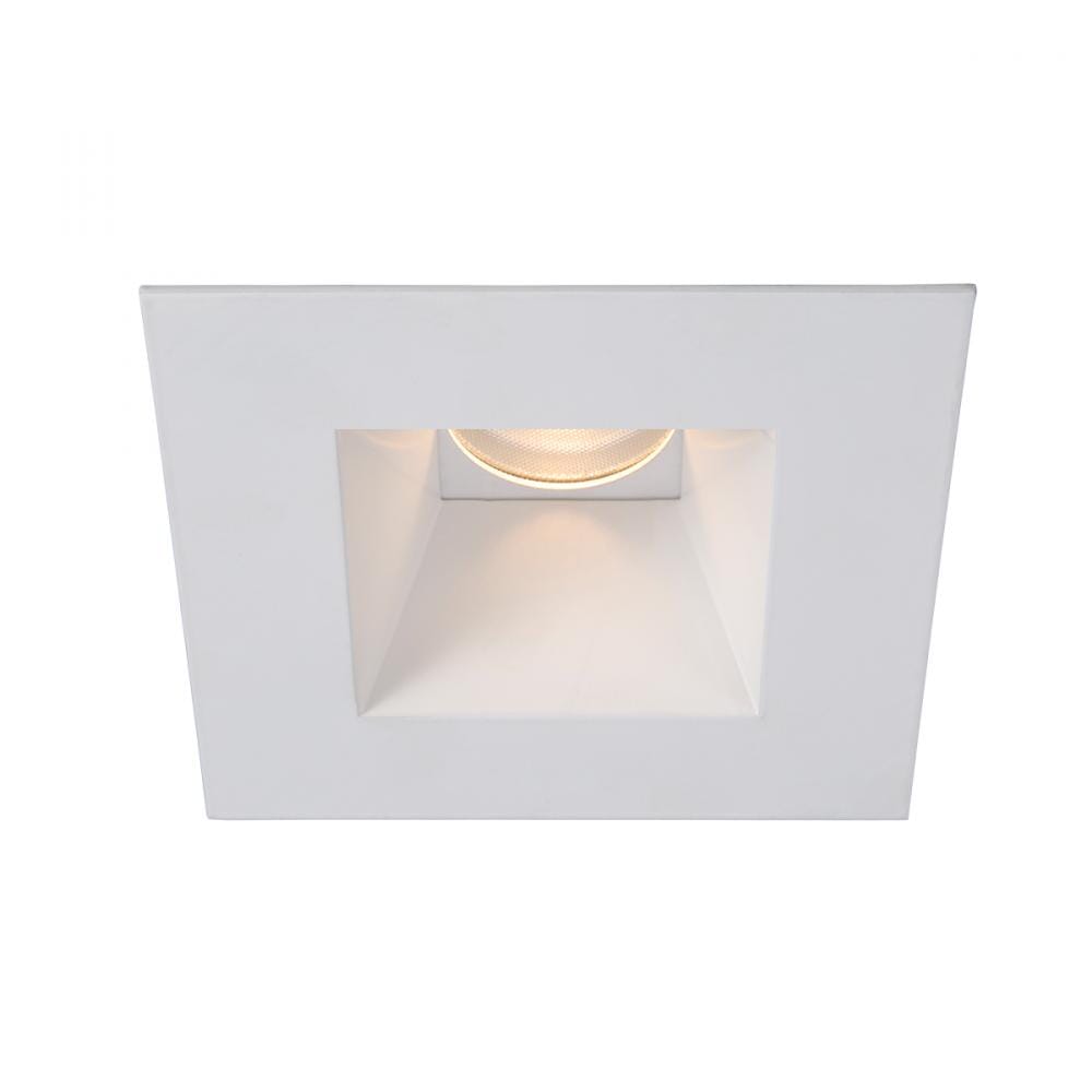 WAC Lighting Tesla PRO 1-Light 3.5in LED Square Open Reflector Trim with Light Engine in White