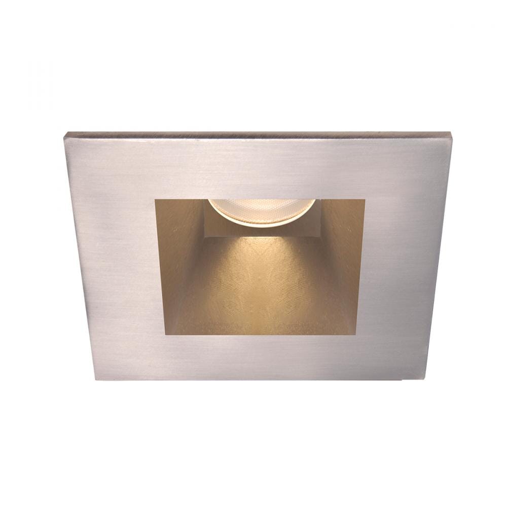 WAC Lighting Tesla PRO 1-Light 3.5in LED Square Shower Trim with Light Engine in Brushed Nickel