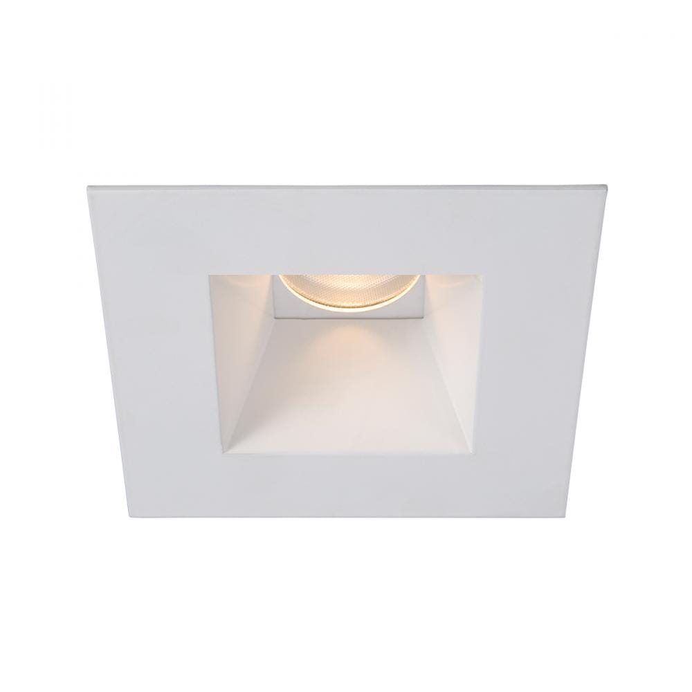 WAC Lighting Tesla PRO 1-Light 3.5in LED Square Shower Trim with Light Engine in White