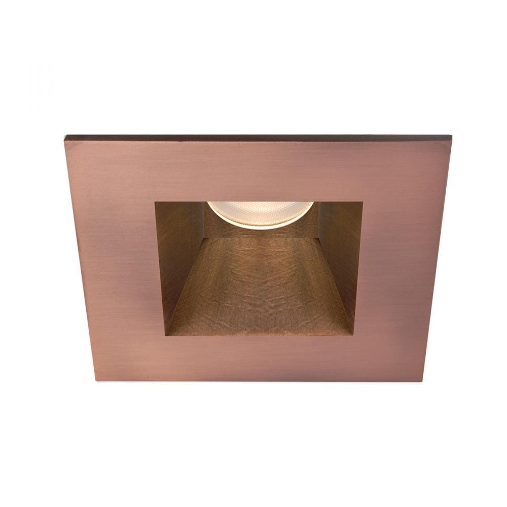 WAC Lighting Tesla PRO 1-Light 3.5in LED Square Shower Trim with Light Engine in Copper Bronze