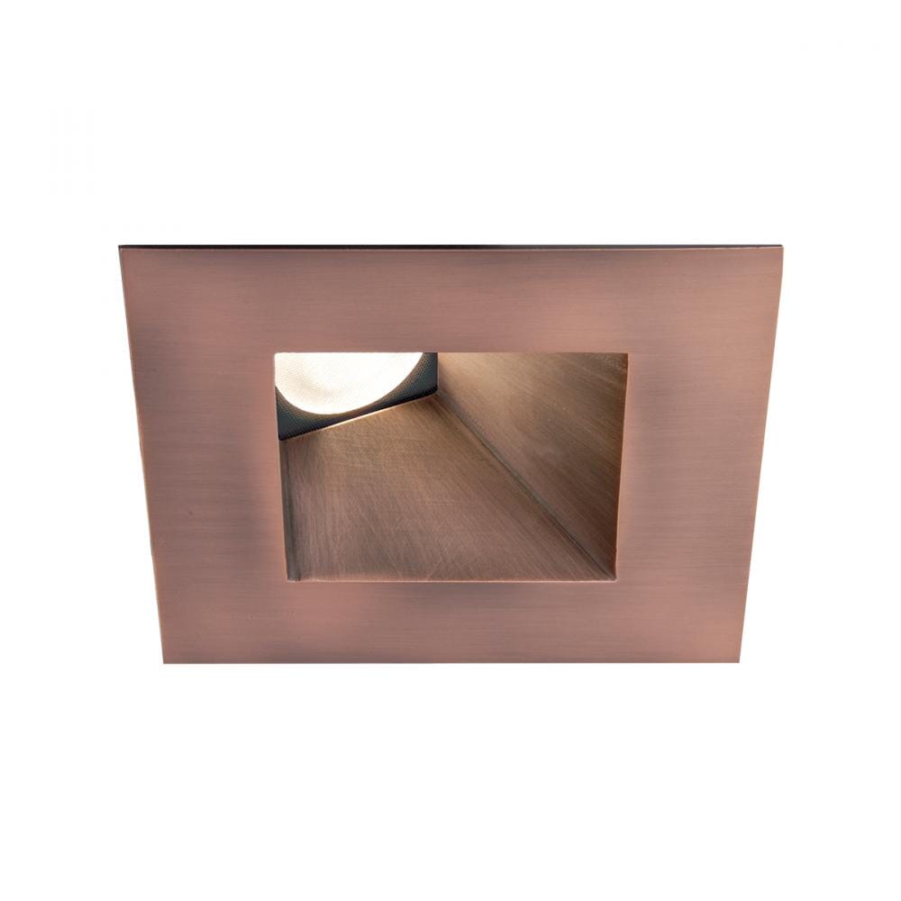 WAC Lighting Tesla PRO 1-Light 3.5in LED Square 30-45 Degree Adjustable Trim with Light Engine in Copper Bronze