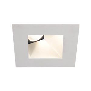 WAC Lighting Tesla PRO 1-Light 3.5in LED Square 30-45 Degree Adjustable Trim with Light Engine in White