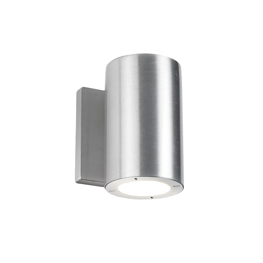 Modern Forms Vessel 1-Light Outdoor Wall Light in Brushed Aluminum