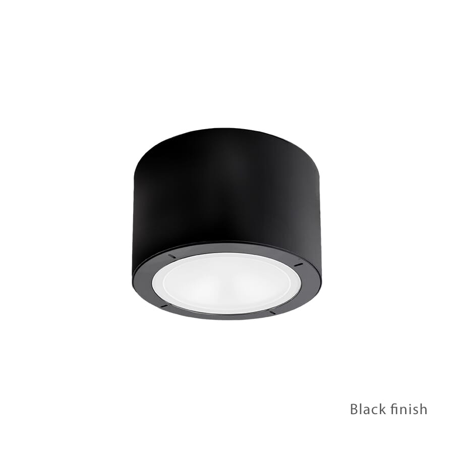 Modern Forms Vessel 1-Light Outdoor Flush Mount in Black