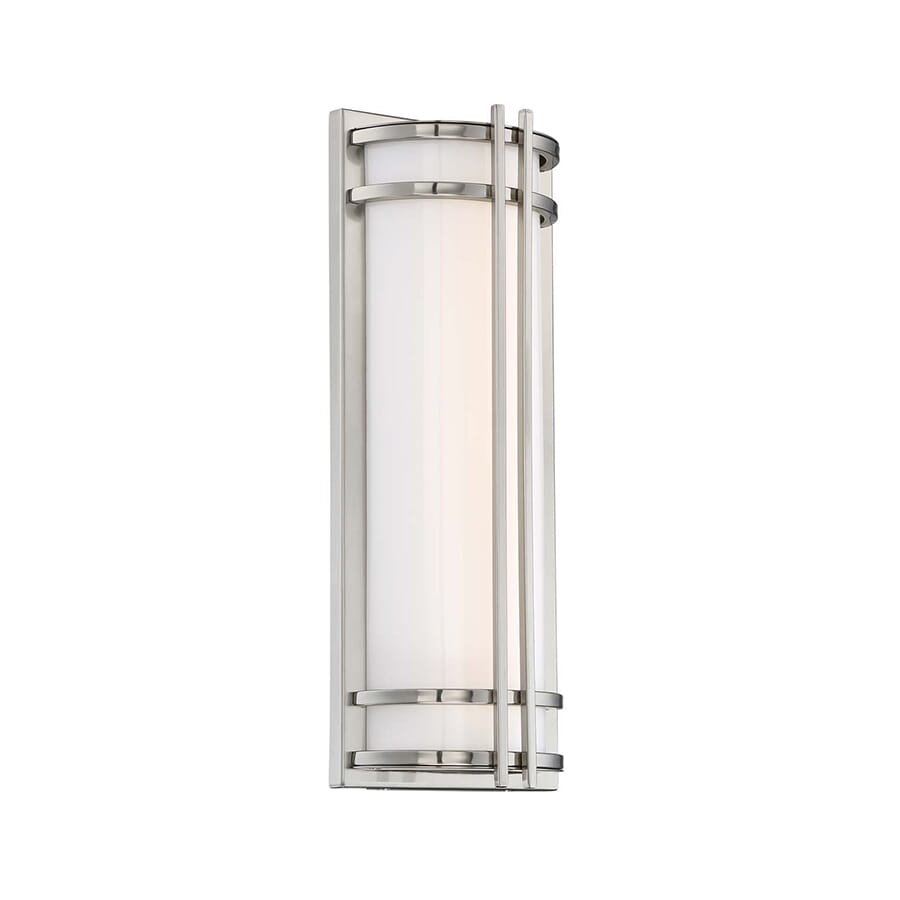 Modern Forms Skyscraper 1-Light Outdoor Wall Light in Stainless Steel