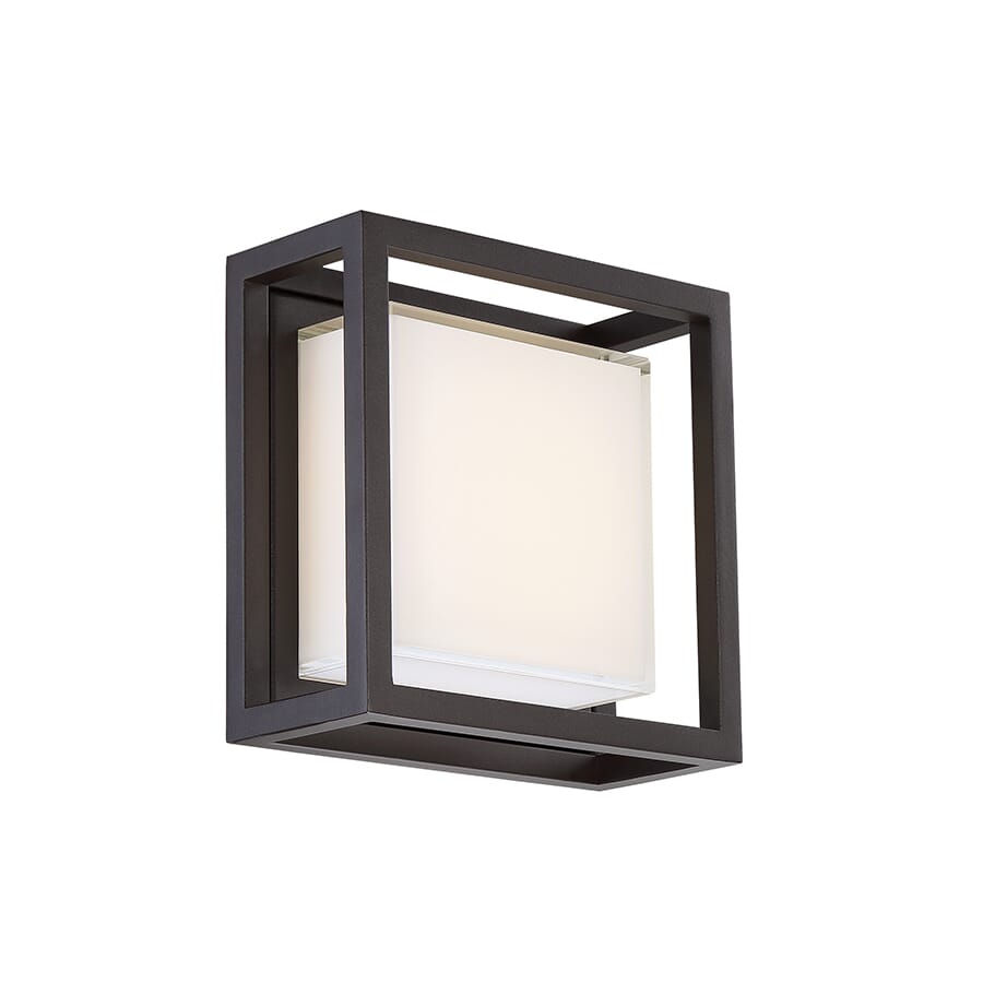 Modern Forms Framed 1-Light Outdoor Wall Light in Bronze