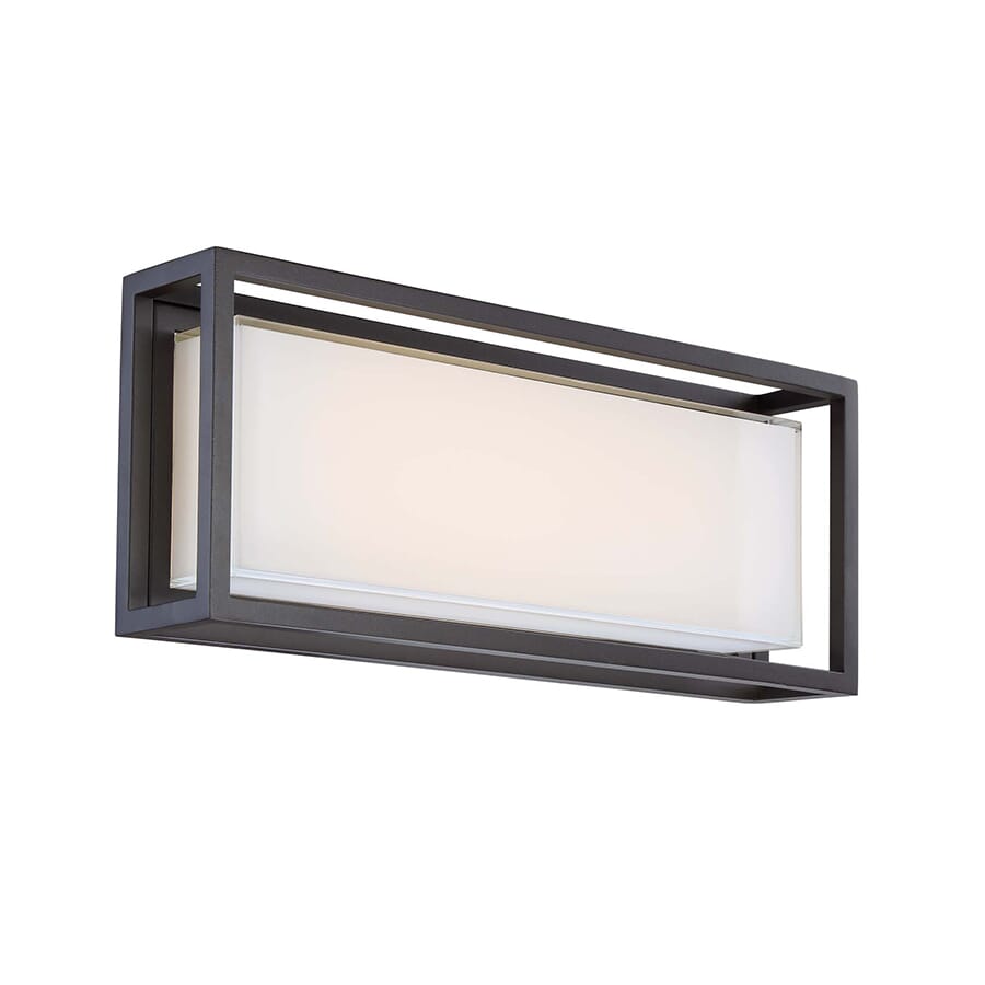 Modern Forms Framed 1-Light Outdoor Wall Light in Bronze