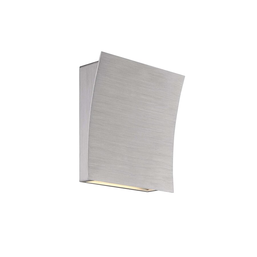 Modern Forms Slide 2-Light Wall Sconce in Brushed Aluminum