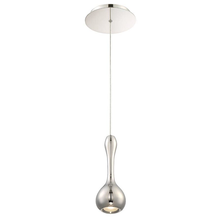 Modern Forms Acid 1-Light Pendant in Polished Nickel