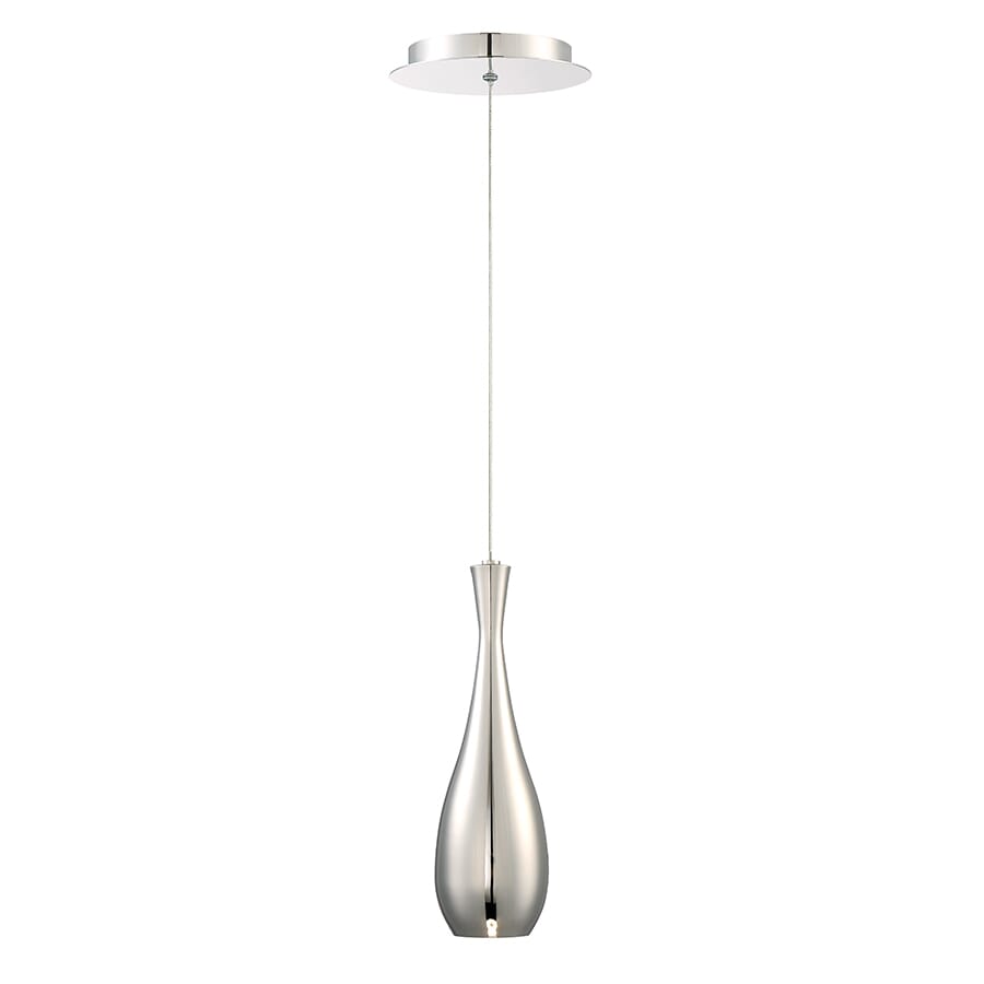 Modern Forms Acid 1-Light Pendant in Polished Nickel