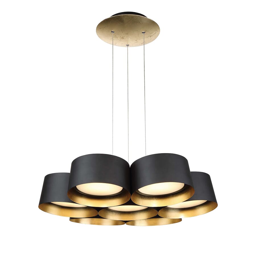 Modern Forms Marimba 7-Light Chandelier in Gold Leaf