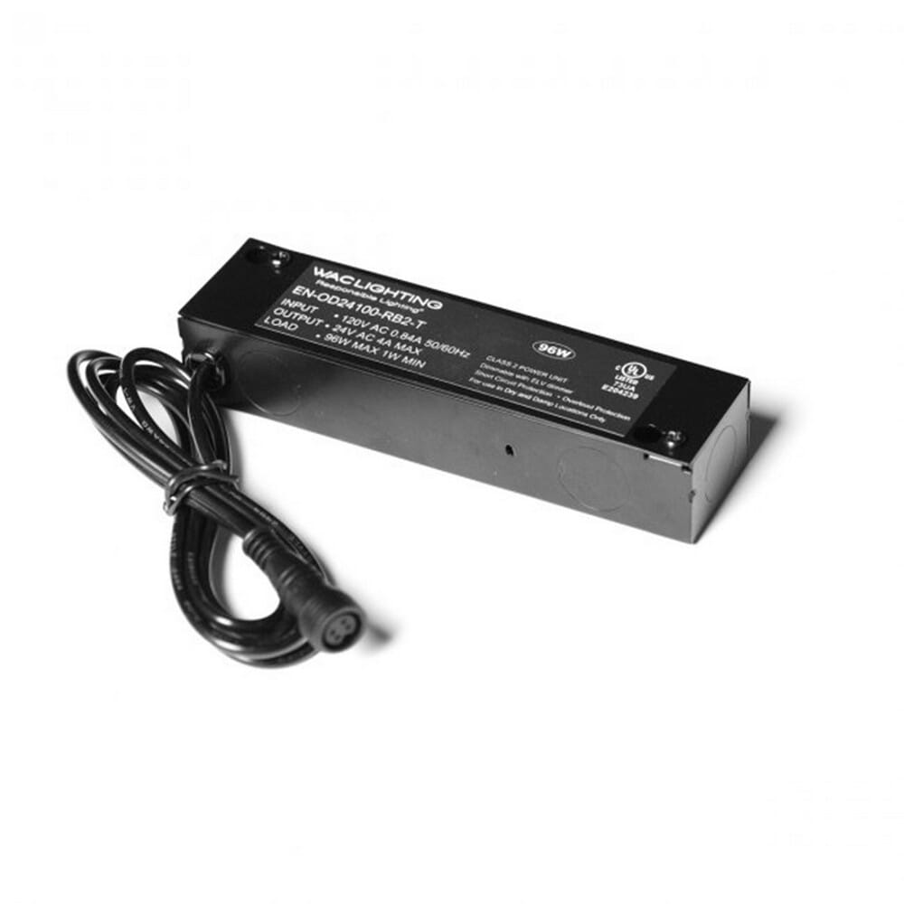 WAC Lighting Remote Enclosed Electronic Transformer for Outdoor RGB in Black