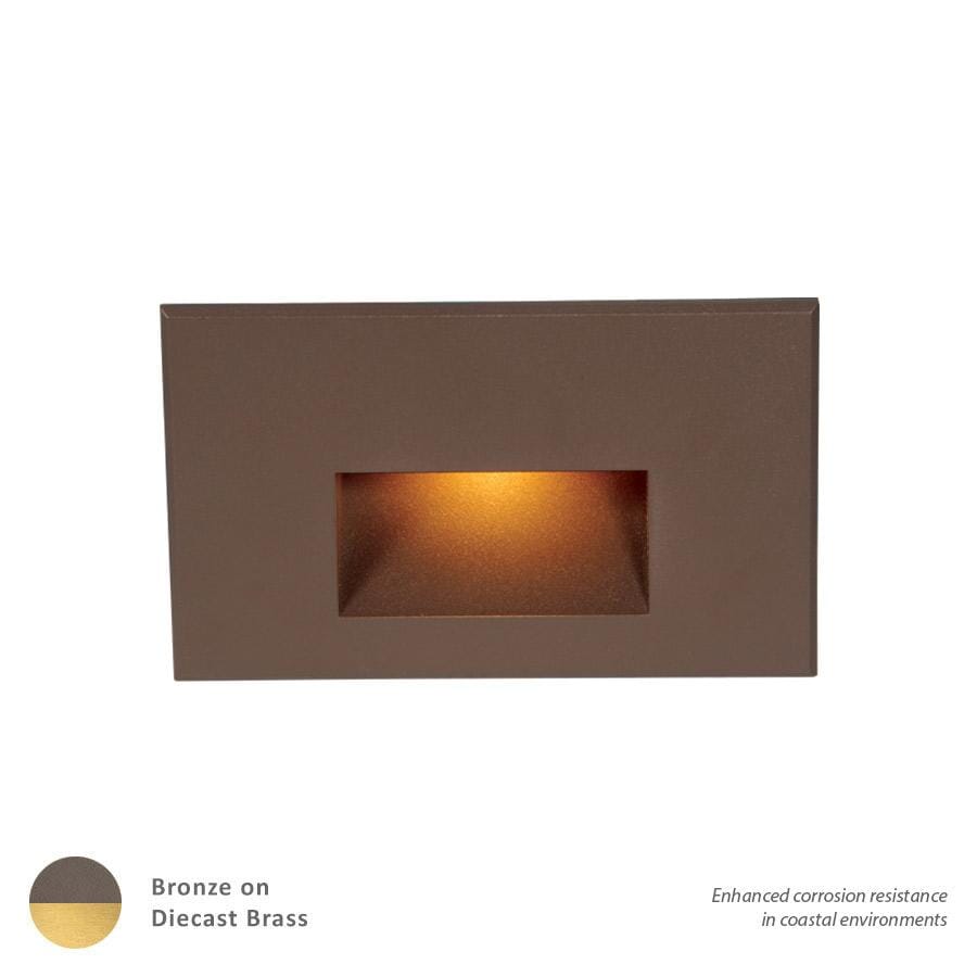 WAC Lighting 1-Light LED 12V LEDme Horizontal Step and Wall Light in Bronzed Brass