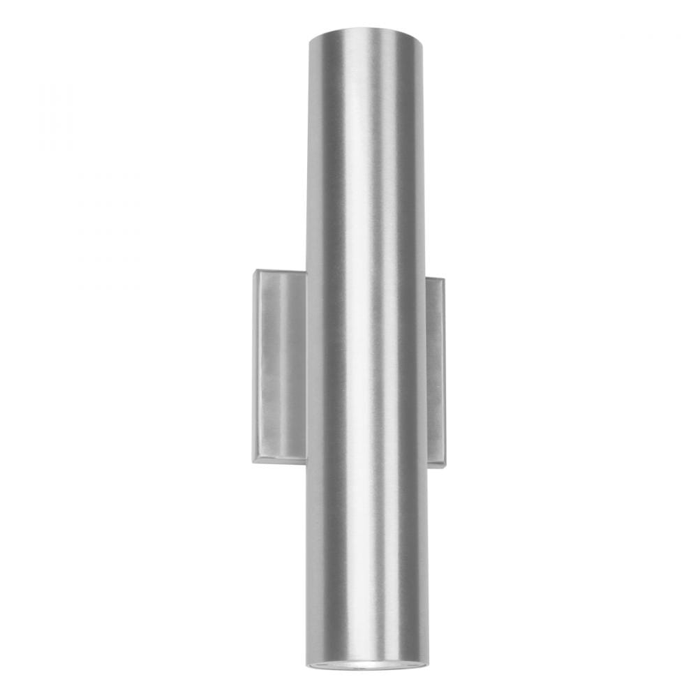 WAC Lighting Caliber 2-Light LED Outdoor Wall Light in Brushed Aluminum