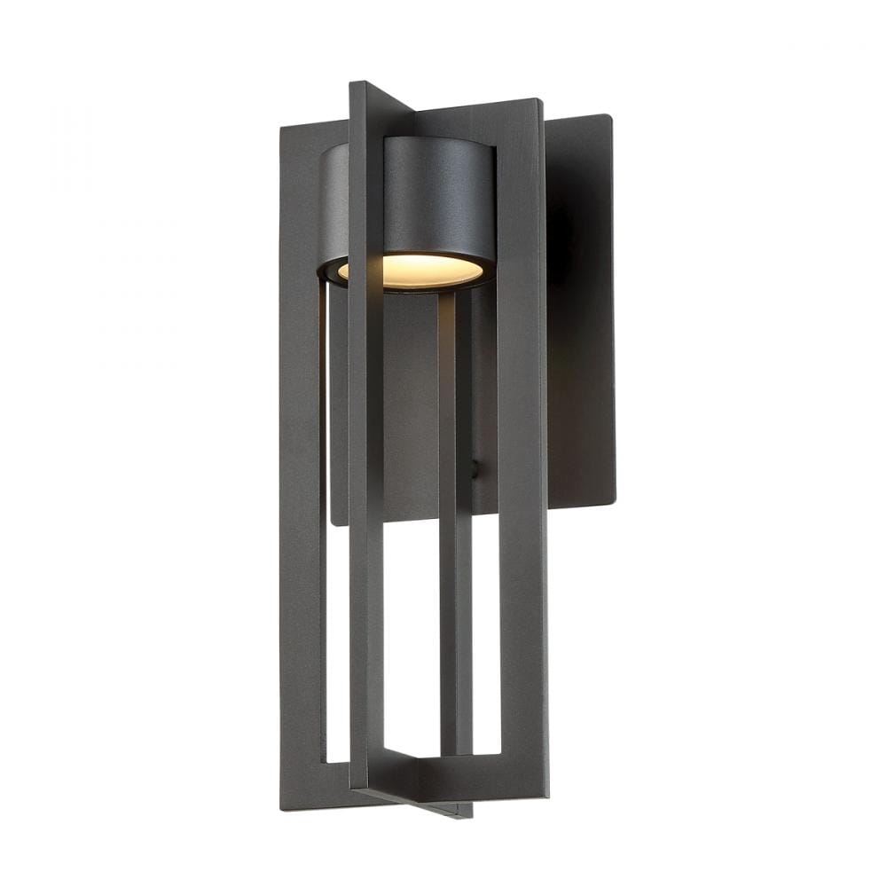 WAC Lighting 120V Chamber 1-Light LED Outdoor Wall Light in Bronze