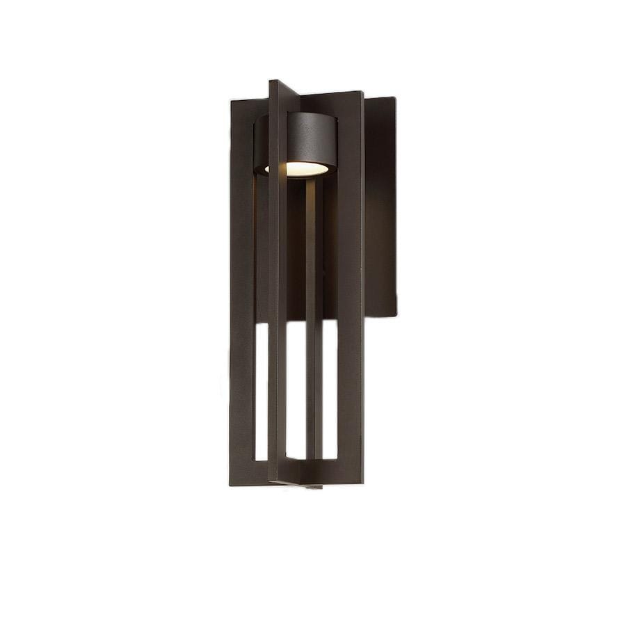 WAC Lighting 120V Chamber 1-Light LED Outdoor Wall Light in Bronze