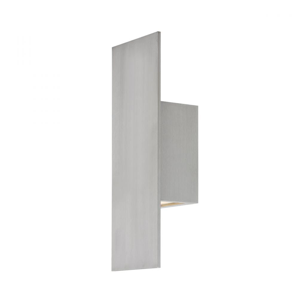 WAC Lighting Icon 2-Light LED Outdoor Wall Light in Brushed Aluminum