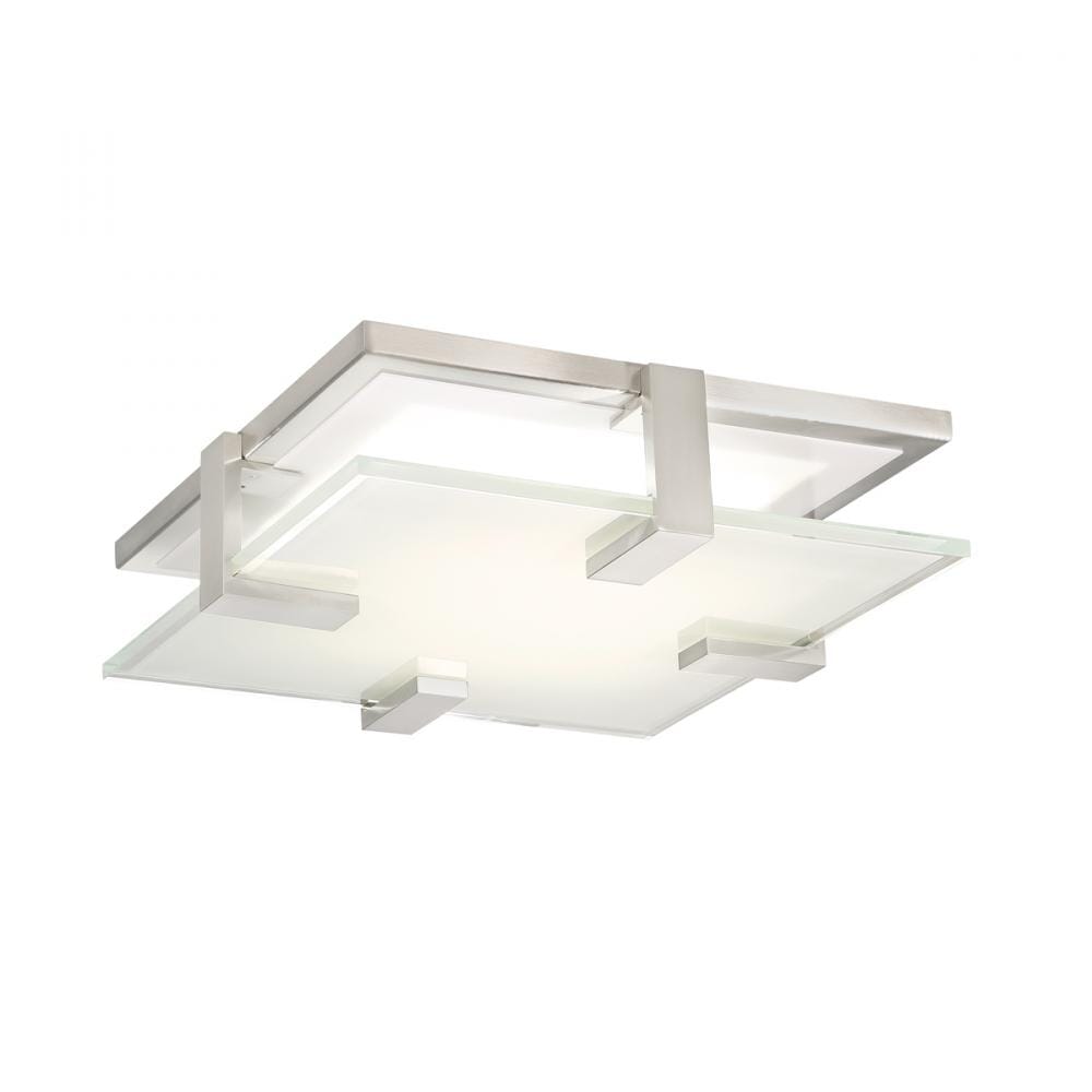 WAC Lighting Meridien 1-Light LED Flush Mount in Brushed Nickel