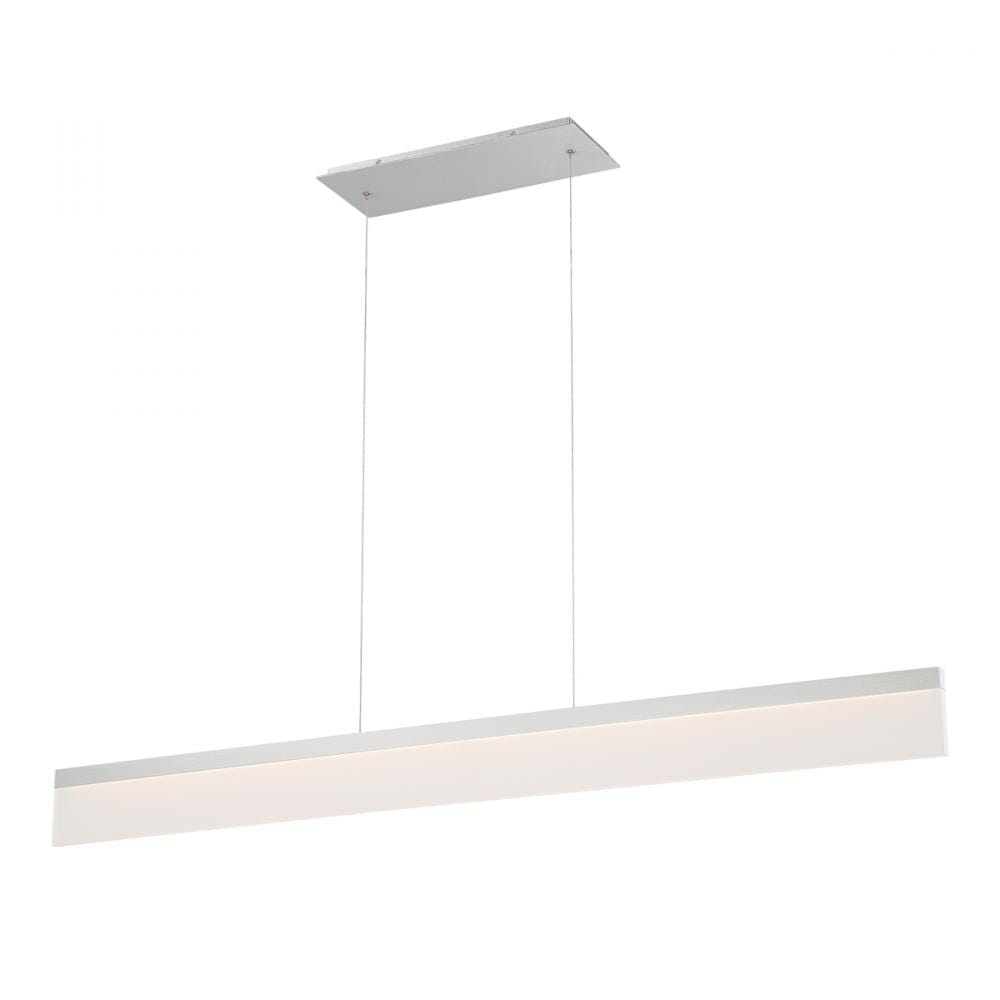 WAC Lighting 120V Level 1-Light LED Linear Pendant in Brushed Aluminum