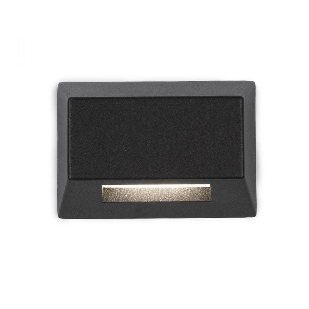 WAC Lighting 1-Light LED 12V Rectangular Deck and Patio Light in Black