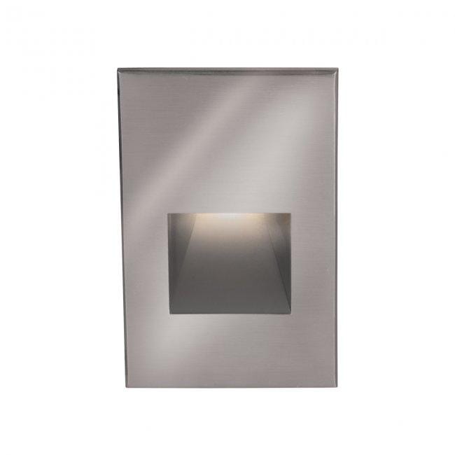 WAC Lighting 1-Light LED 12V LEDme Vertical Step and Wall Light in Stainless Steel